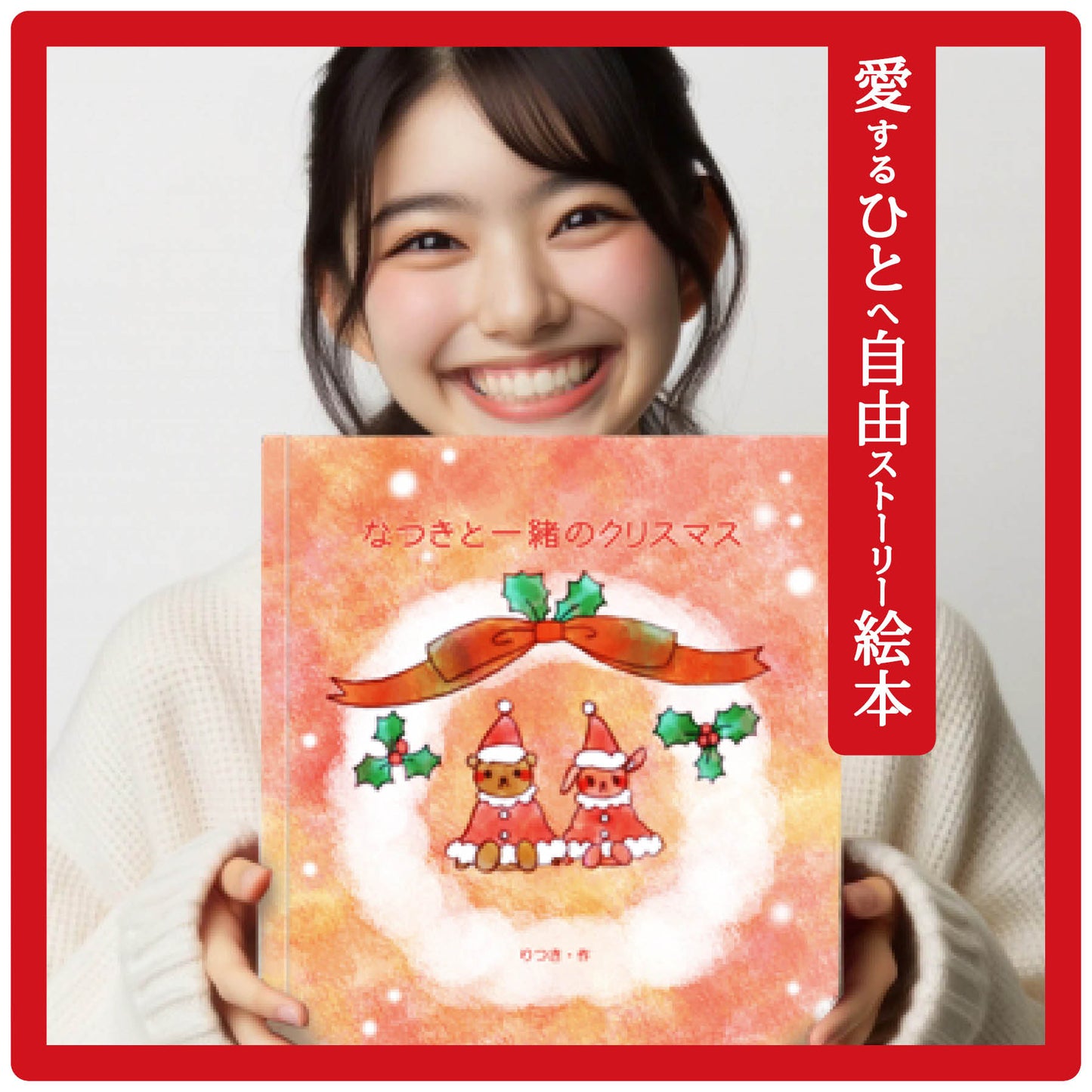 大人のクリスマスプレゼント 好きな人、恋人、パートナーへの告白や感謝を伝える絵本 自分の言葉で伝えるメッセージ ストーリーテラーもいます