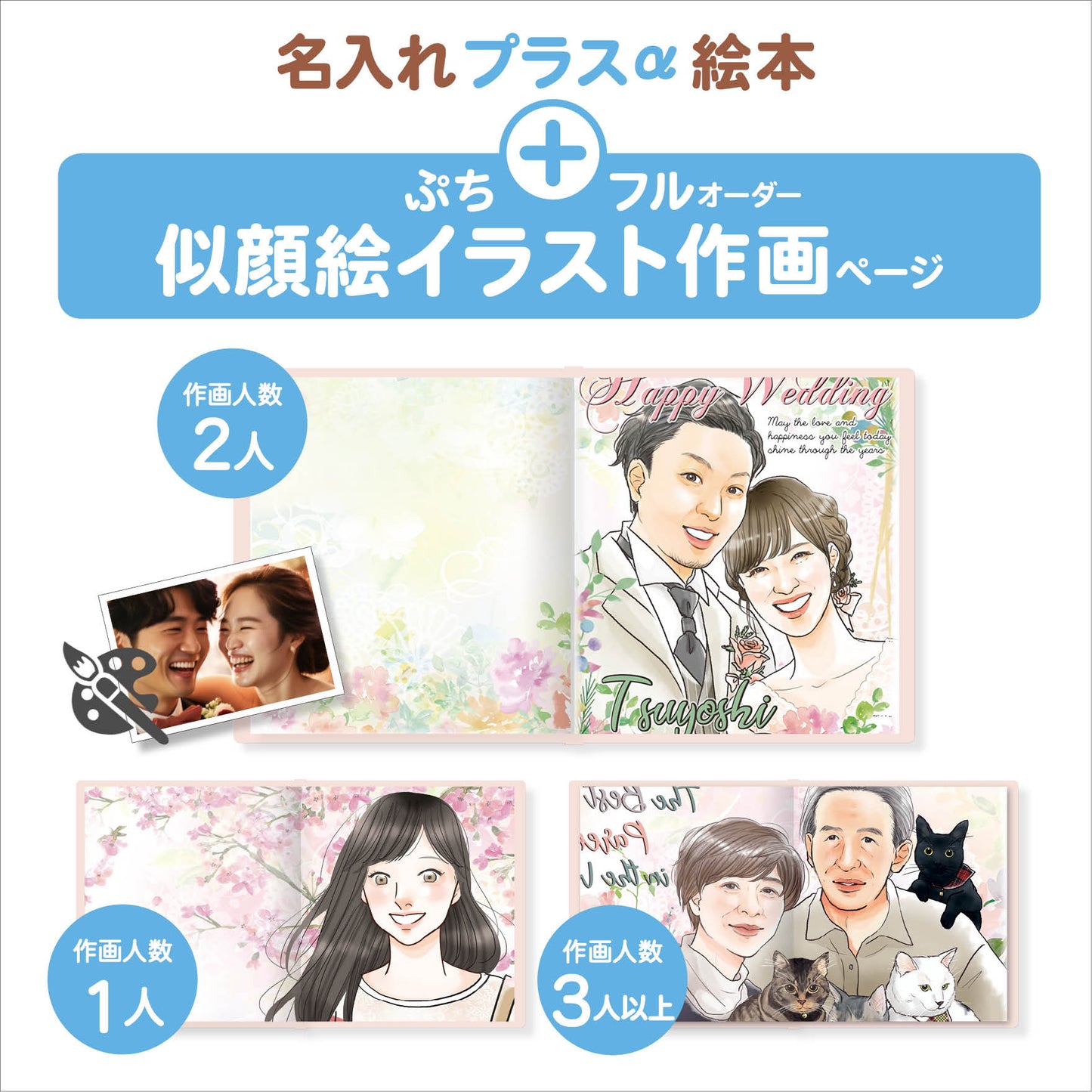 名入れ絵本 サンクスレター 結婚式に贈る絵本の手紙 (父親へ)上映用データDL対応