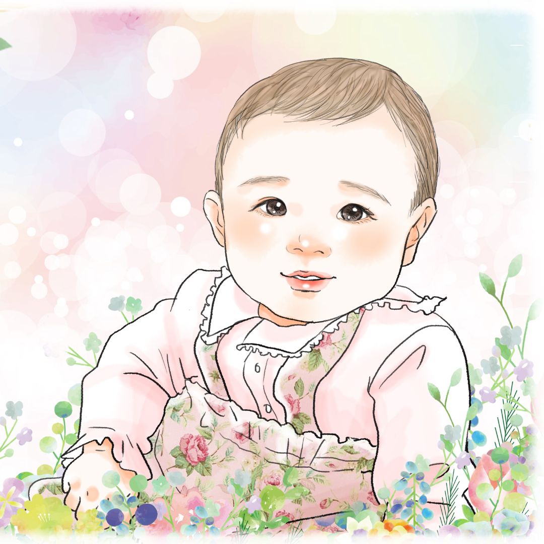 名前入り 絵本 家族の似顔絵 1歳 2歳 3歳 4歳 5歳 6歳 の誕生日 孫の誕生日のプレゼント オリジナル絵本 イラスト製作 サンプル 絵本のイラストレーターcomi