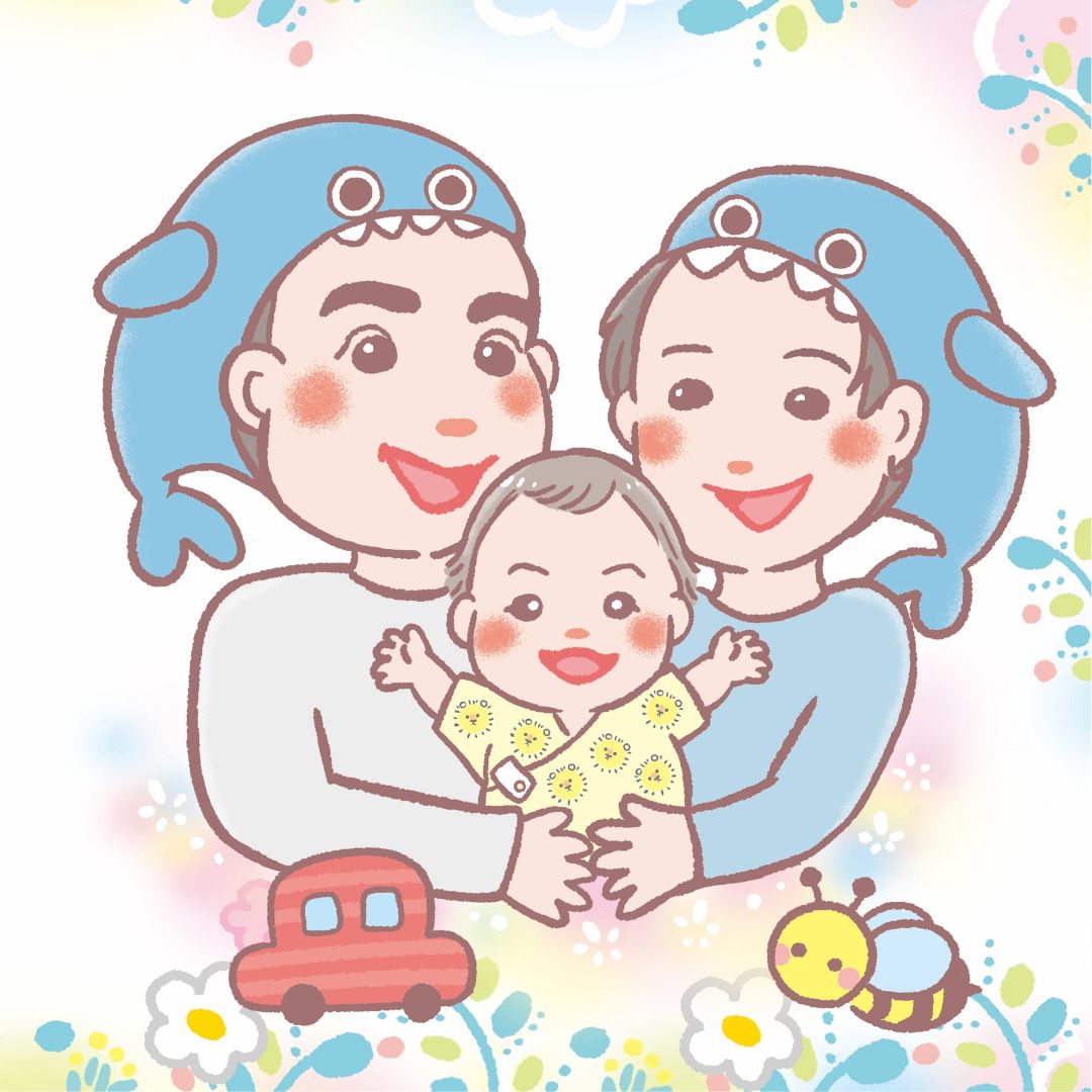 似顔絵ページ追加 人物や動物3名（匹）